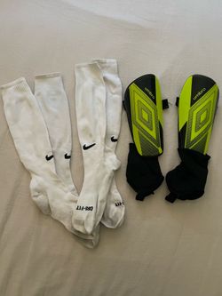 Soccer Shin Guards & Nike Socks