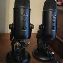 (2) Blue Yeti Mics