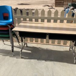 Student Desk-2 Seater With Chairs