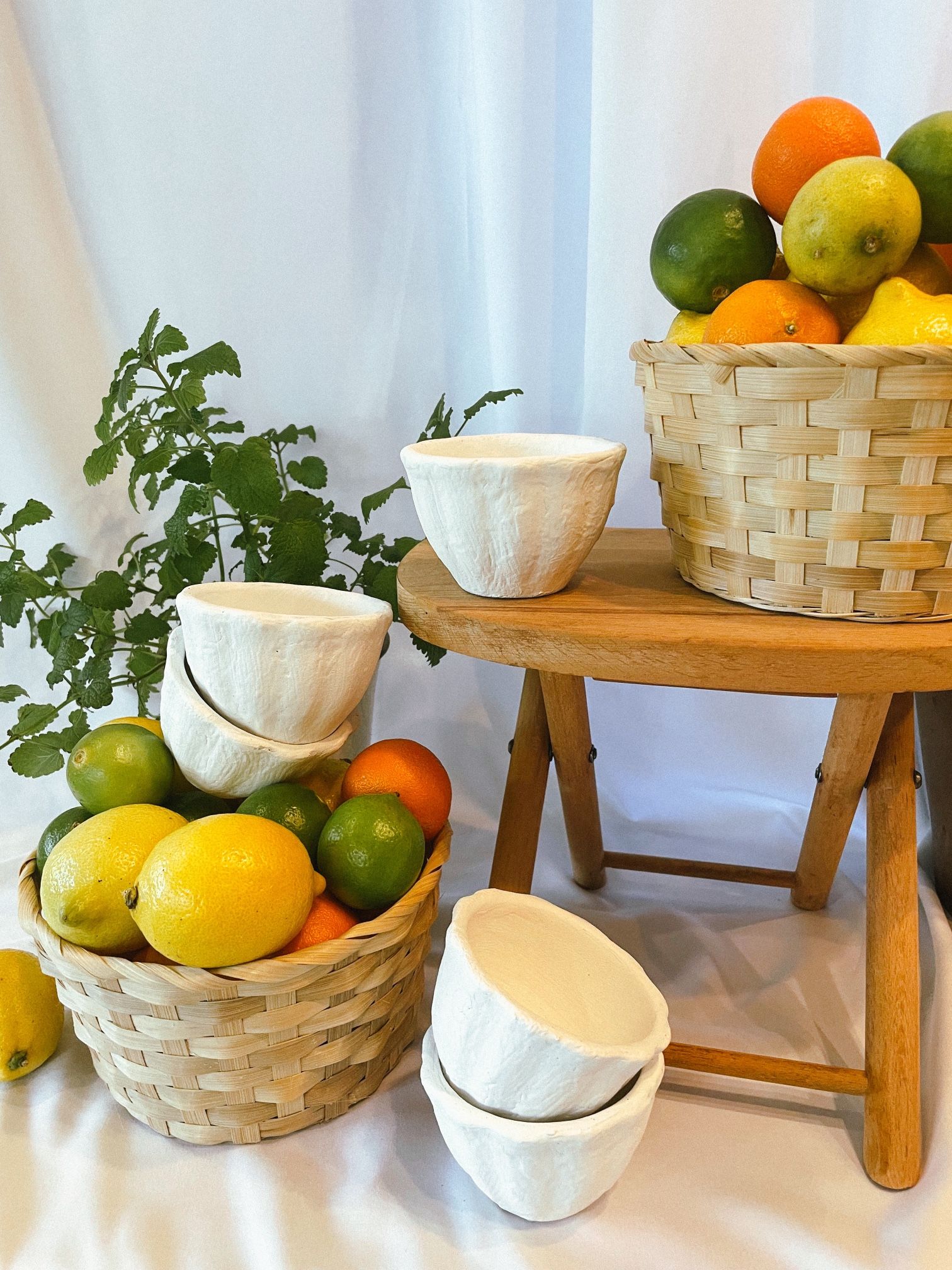 Textured White Votive Candle Holder