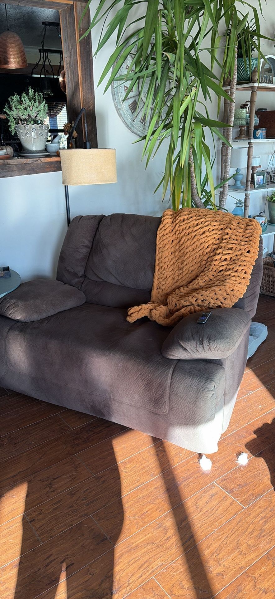 Manual Reclining Oversized Brown Chair