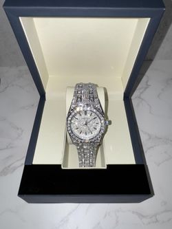 Silver Bustdown Watch