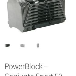 Set PowerBlock 50 lbs (Sustituye 9 pares) - DISPONIBLES 