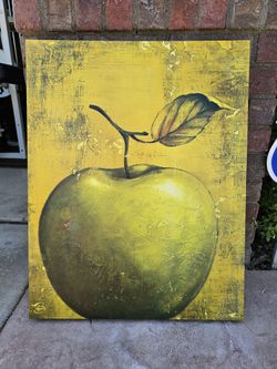 Vibrant Beautiful Apple Canvas Oil Painting 