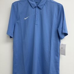 Nike Dri-FIT Men's Polo Shirt Size M (Blue) Short Sleeve