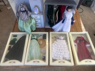 Gone with the Wind Scarlet O'hara Vinyl Doll, Clothes, Hatbox (Franklin Mint)