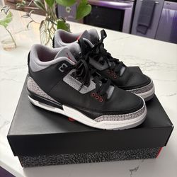 jordan 3s black cement size 6Y