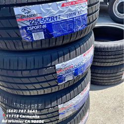 225/55ZR17 Atlander New Set of Tires Installed and Balanced Set de Llantas Nuevas Instaladas y Balanceadas