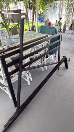 Queen size metal bed frame  and head board