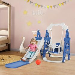 Kids Play Slide and Swing Set Indoor Outdoor Play Ground,NEW 
