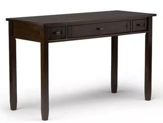 💝 Simpli Home
Warm Shaker Solid Wood Transitional 48 in. Wide Writing Office Desk in Tobacco Brown