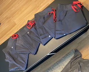 4 Pairs of Pewter FIGS Scrub Pants