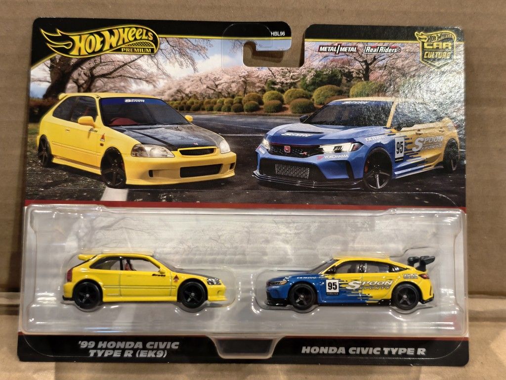 Hot Wheels Premium 1999 Honda Civic Type R EK9 and Honda Civic Type R