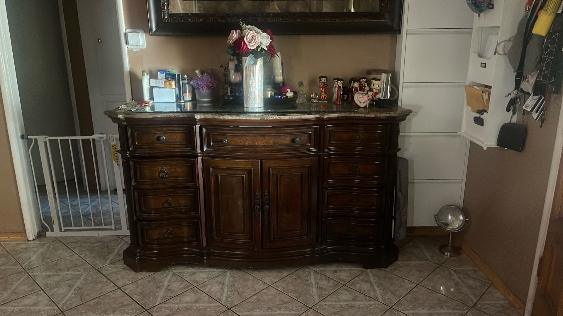 Cabinet With Marble Top