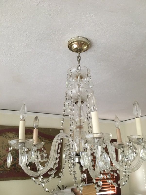 Antique vintage crystal shabby chic chandelier