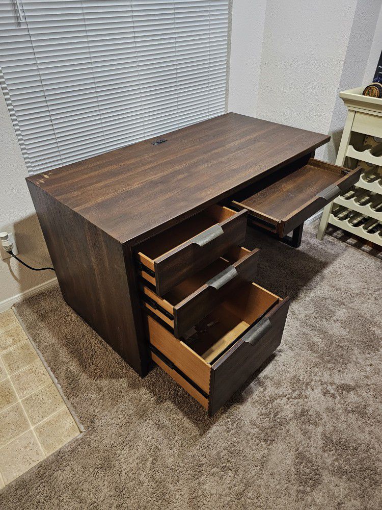Wooden Desk And Office Chair