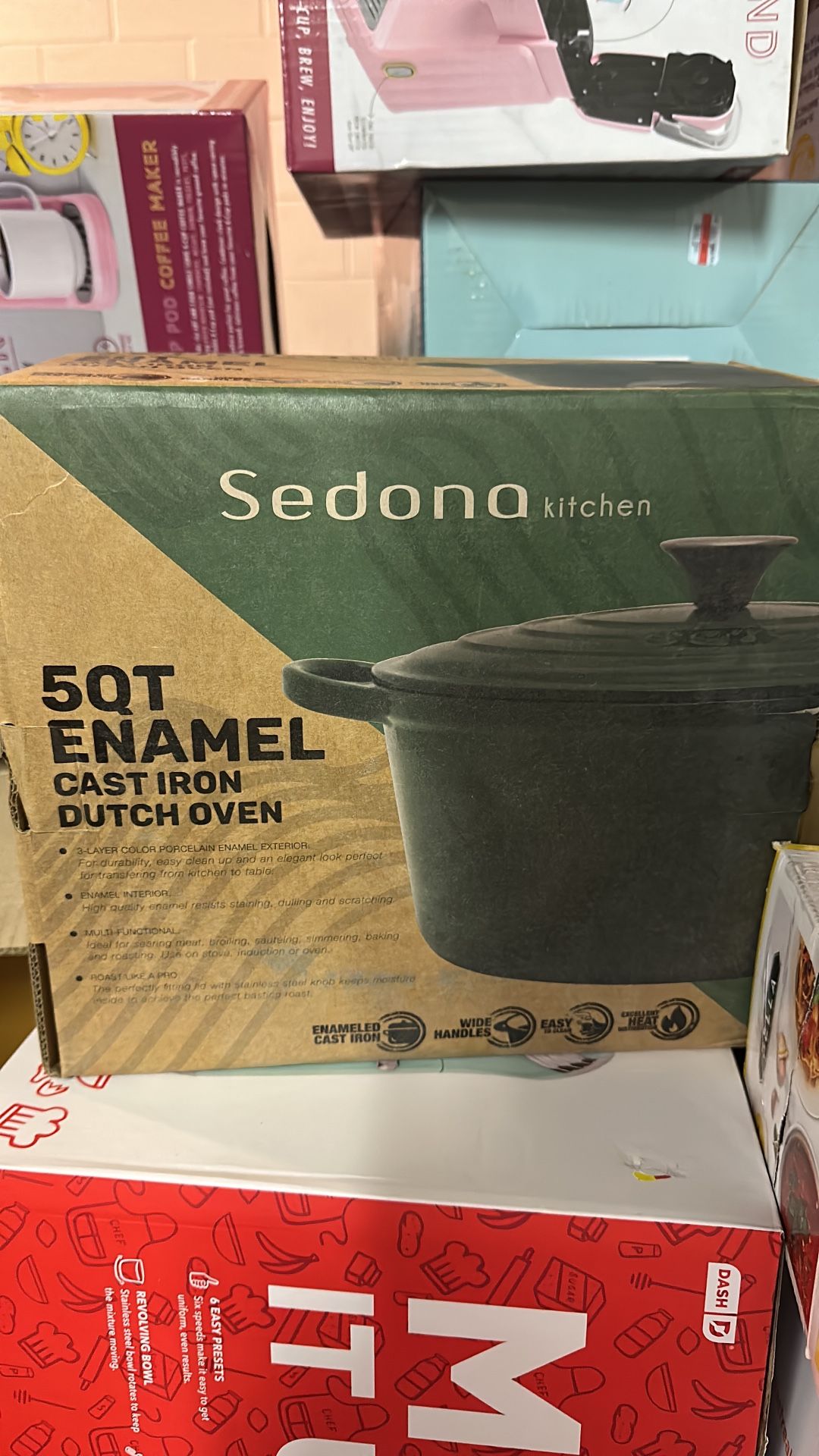 Sedona Kitchen 5 Qt Enamel Cast Iron Cookware Dutch Oven Green