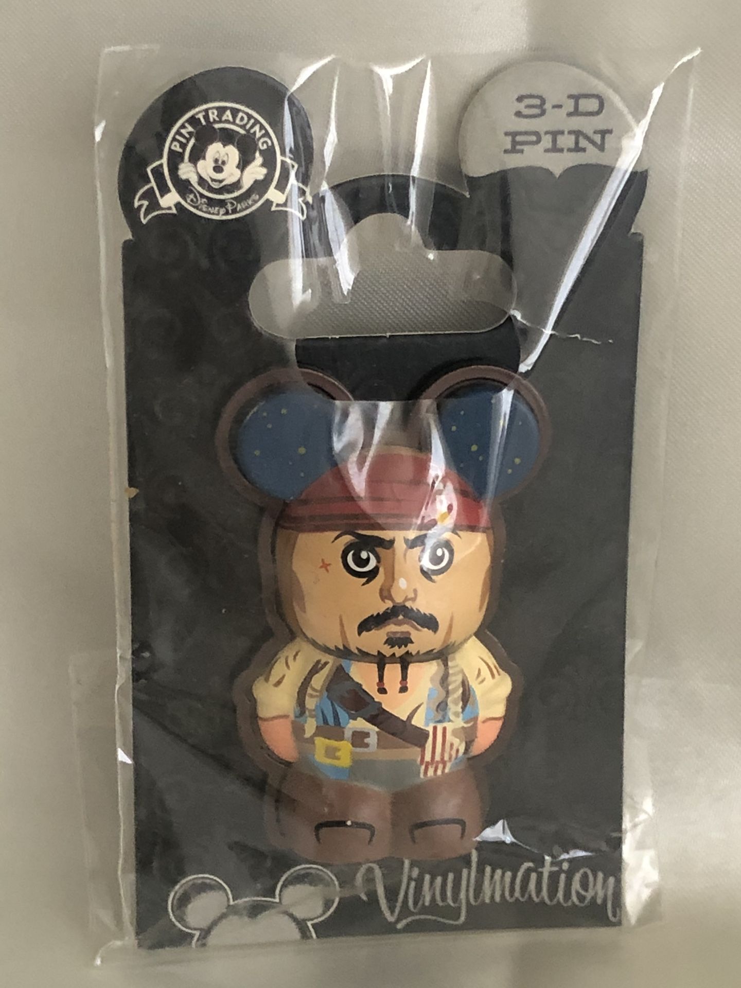 Disney Pin Vinylmation 3D Pirates of the Caribbean Jack Sparrow