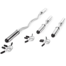NEW Olympic Curl Bar + Dumbbell Handles Kit | Fits 2” Plates | Open Box Deal