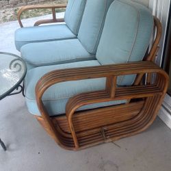 Vintage Rattan 3 Piece Sectional 