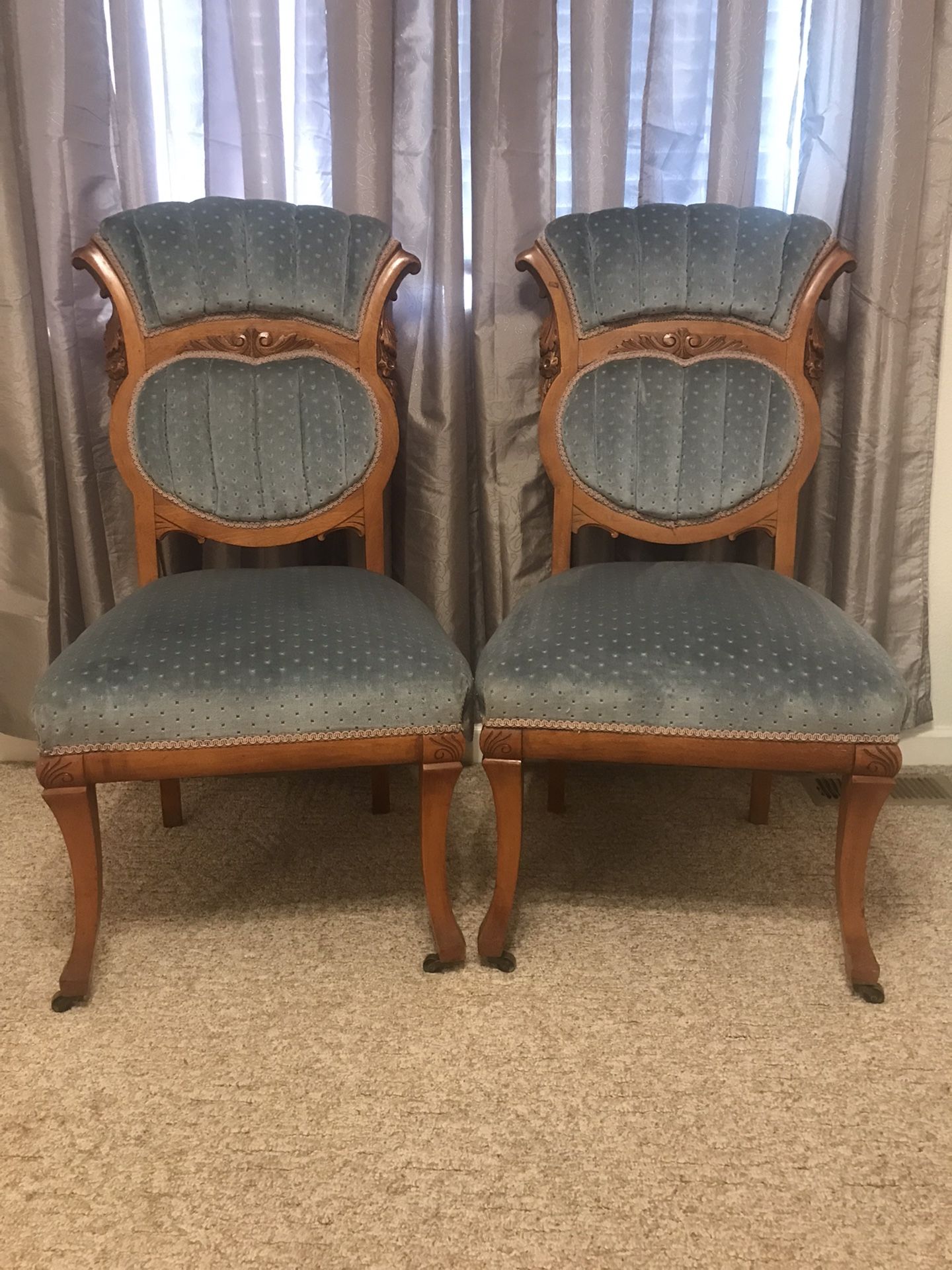 Antique Victorian Slipper Chairs