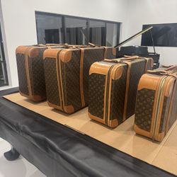 Set Of 4 Vintage Louis Vuitton Soft Suitcases