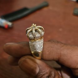 1ok Gold Diamond Rind 