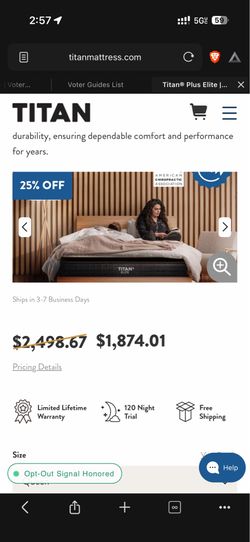 Mattress queen Titan  Plus Elite