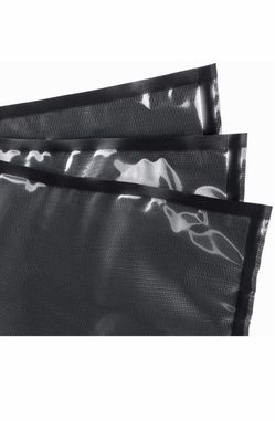 11.5" × 20" Precut Black/Clear Vacuum Sealer Bags for Food Storage - 50 Pack