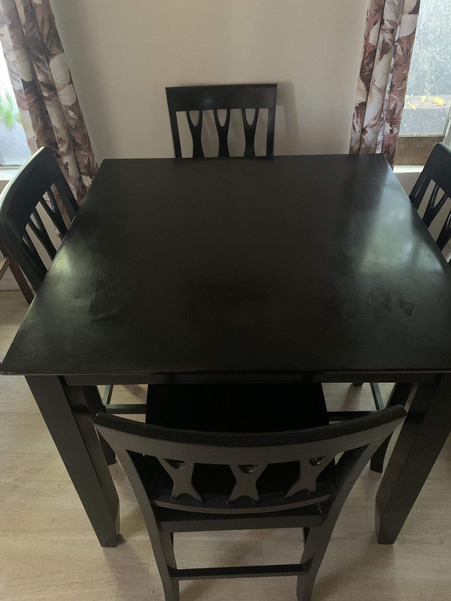 Cherry Solid Wood High Table Set