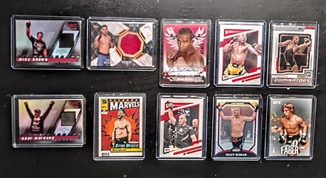 UFC legendary fighters 10 card lot .