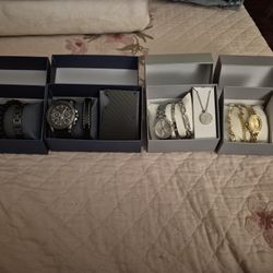 Set Of Watches And Jewelry Brand New! 