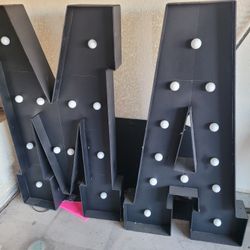 4 ft tall black marquee letter -I, A, M