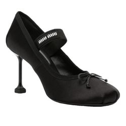 Miu Miu Silk Ballerina Heels 