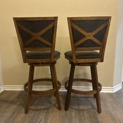 Set Of Swivel Bar Stools 