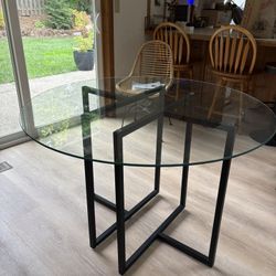 Glass Top Dining Table