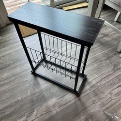 Small End Table With Basket 