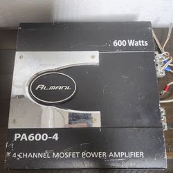 Almani PA600-4 4 Channel MOSFET Power Amplifier 600 Watts