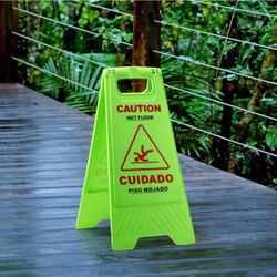 5 Pcs Caution Wet Floor Sign 24” H