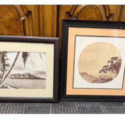 Set of 2 Framed Decorative Prints