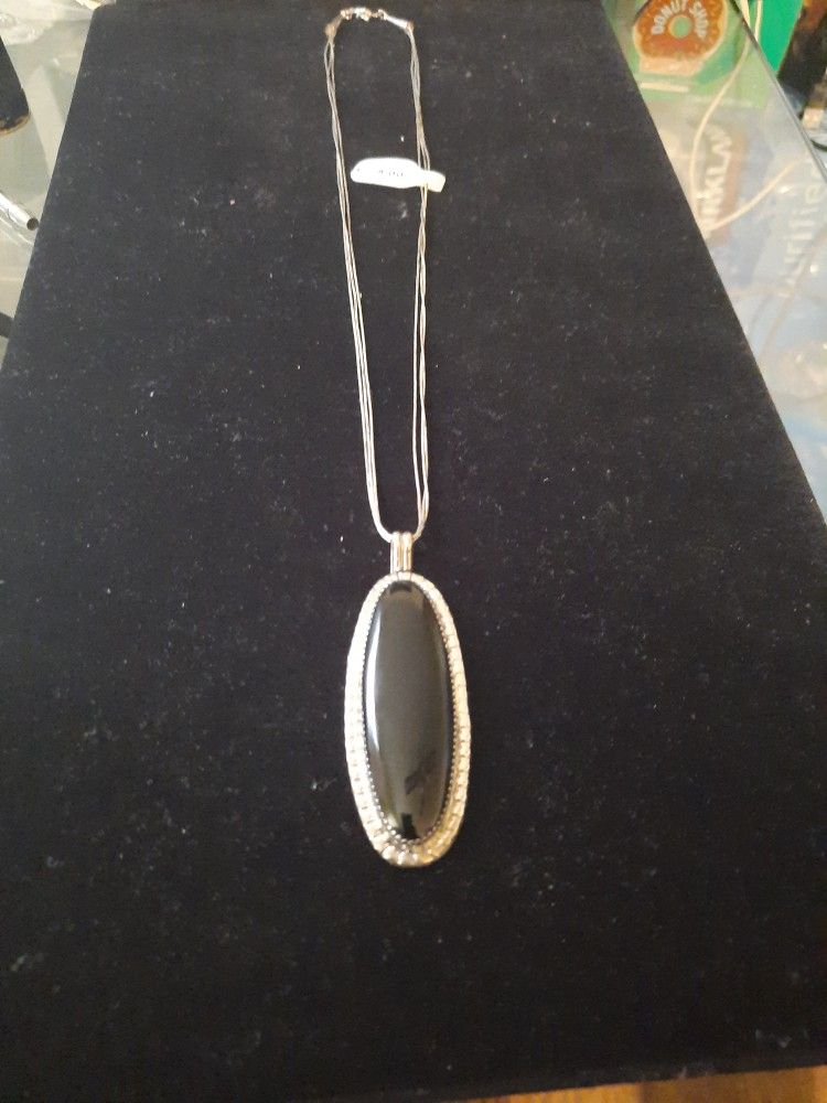 Liquid Sterling Silver Necklace with Sterling Silver Charm By C.J. Butler