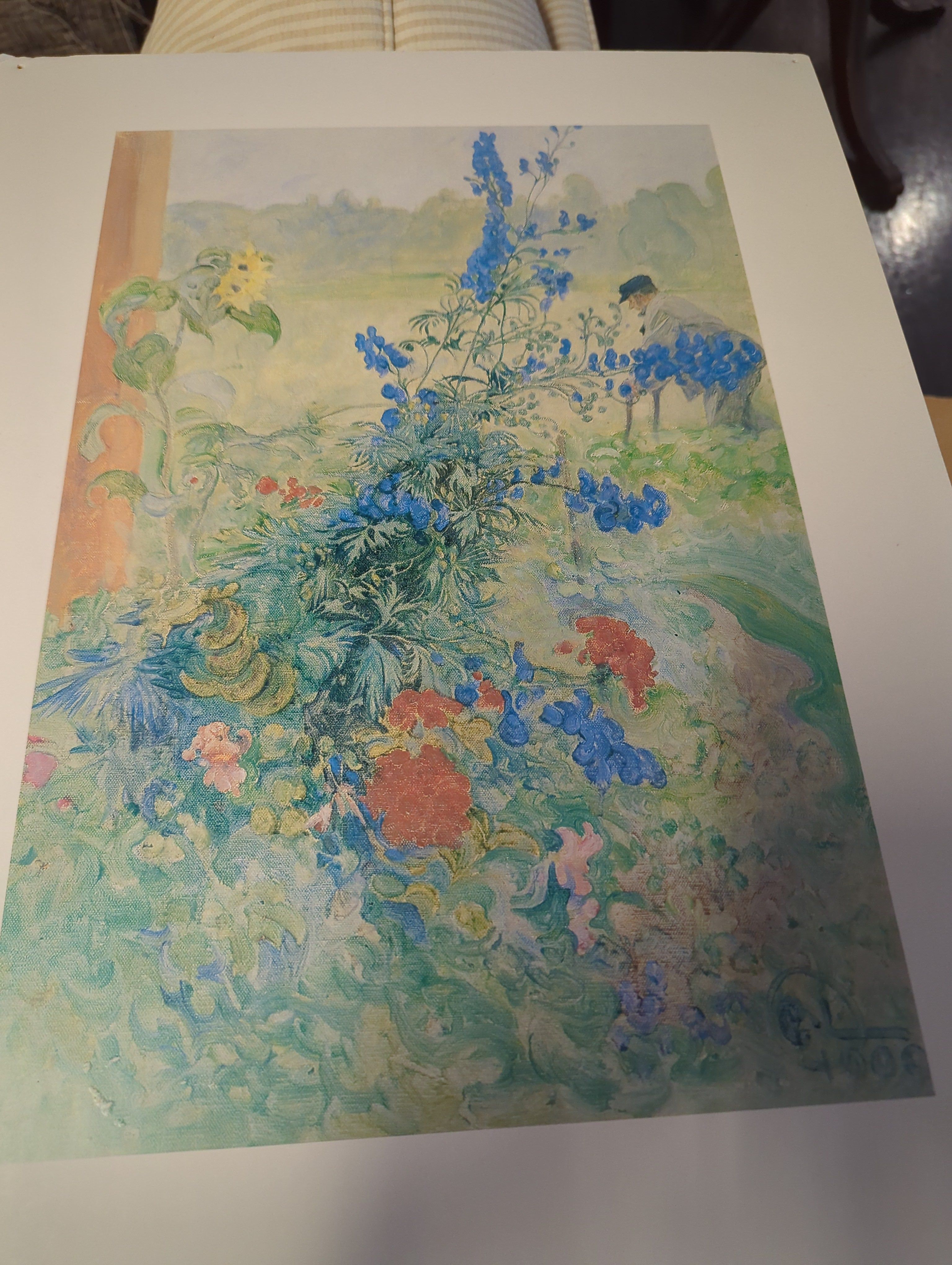 Carl Larsson Print "Golfer In Garden"