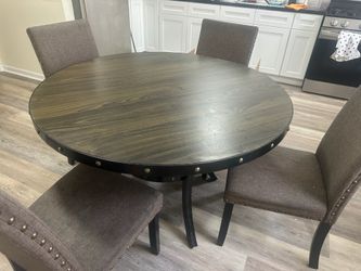 Dining Table Set with 4 Chairs