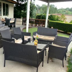 New Inbox 8-piece Patio Set With Cushions(we Finance And Deliver)