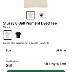 Stussy 8 Ball Shirt M Size