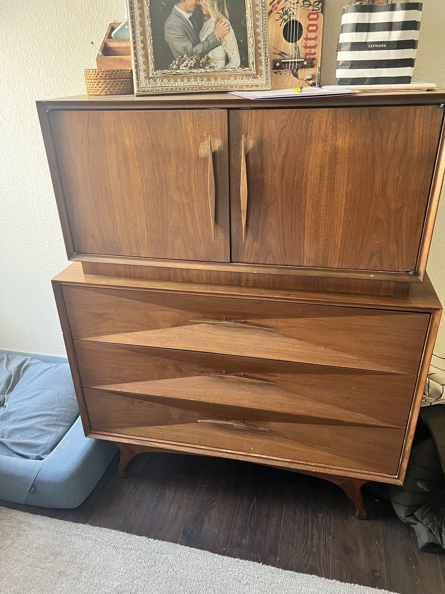 Albert Parvin Walnut Mid Century Walnut Bedroom Set