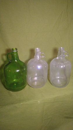 3 Vintage Glass jogs