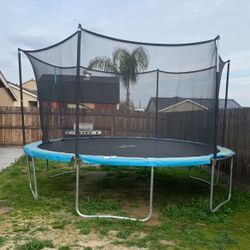 Airzone Jump 12’ Trampoline with Safety Enclosure (Black/Blue)