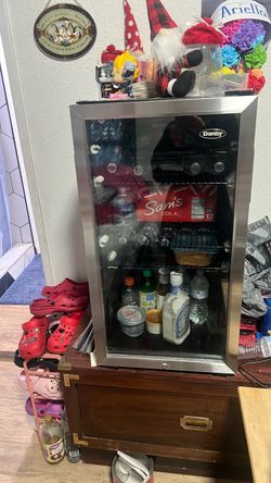 Large clear door mini fridge