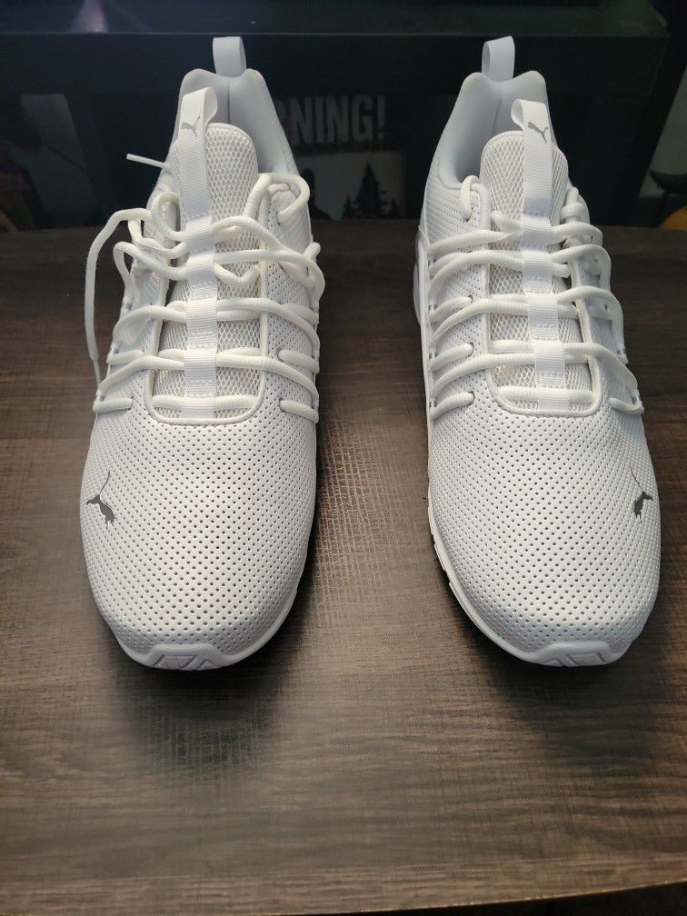 Puma Axelion Perf White Silver